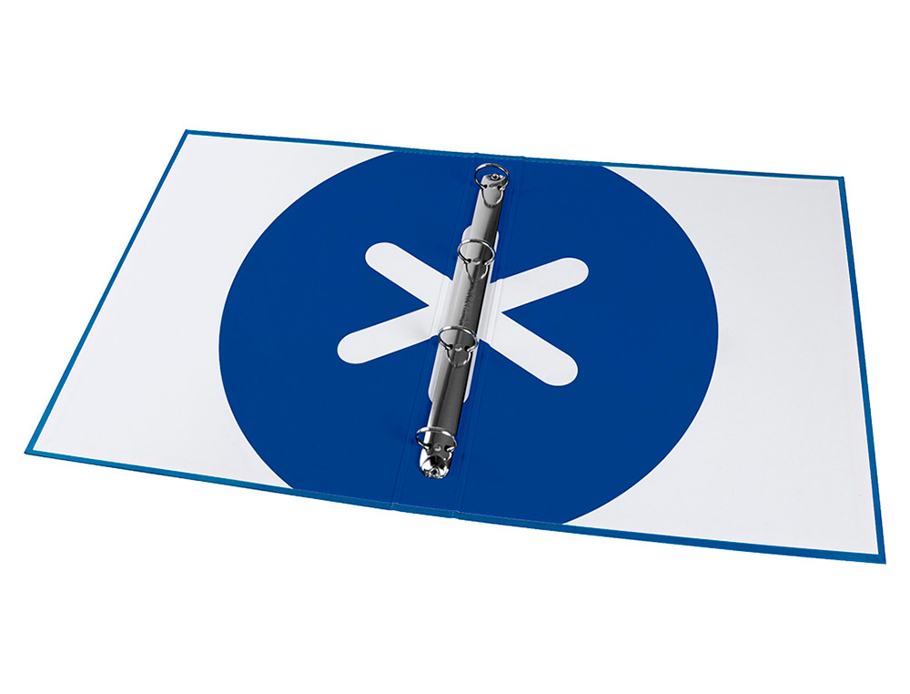 CLASSEUR ANTARTIK 4 ANNEAUX RONDS 25MM A4 CARTON REMBORDE COLORIS BLEU MARINE