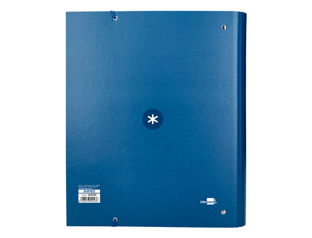 CLASSEUR ANTARTIK 4 ANNEAUX RONDS 40MM A4 CARTON REMBORDE FEUILLETS MOBILES Q5X5 COLORISBLEU