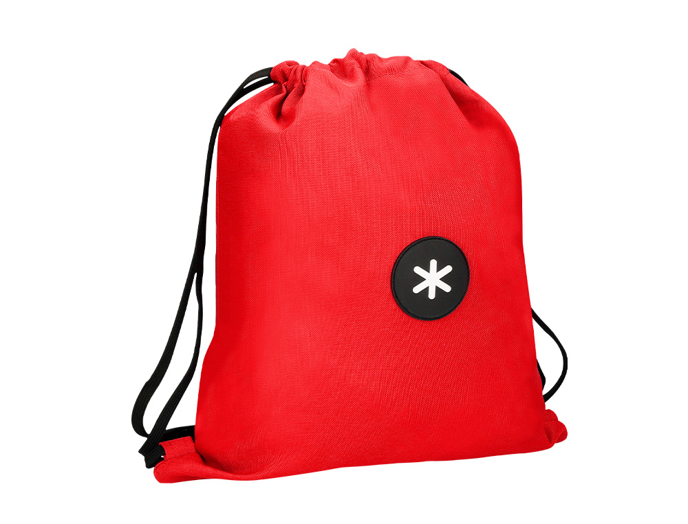 SAC DOS ANTARTIK EN TOILE FERMETURE CORDON POCHE INTERIEUR 350X400 MM COLORIS ROUGE