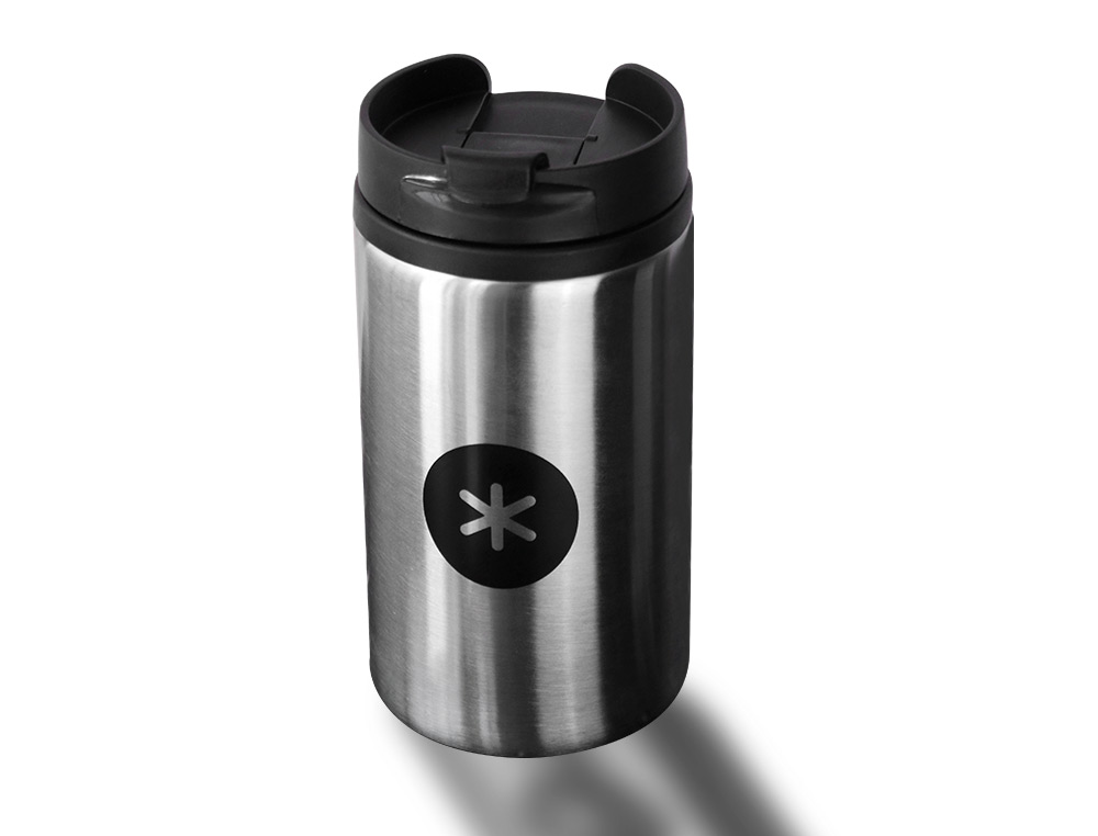 GOURDE ANTARTIK ACIER INOXYDABLE COUVERCLE          DISTRIBUTEUR SYSTEME DE       SECURITE 290 ML GRIS ACIER