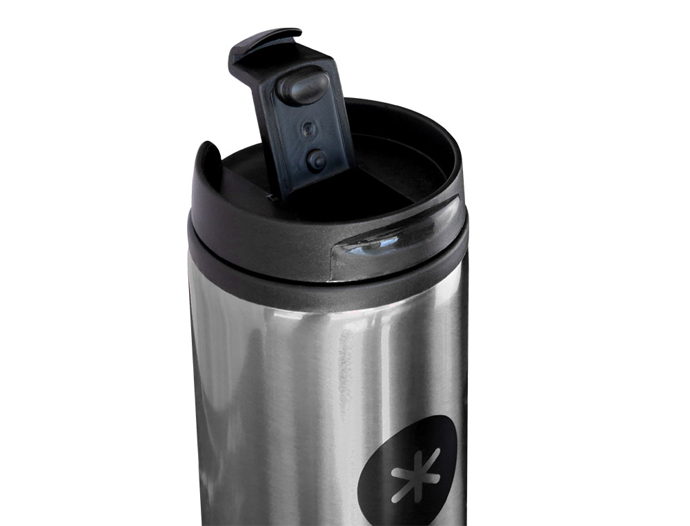 GOURDE ANTARTIK ACIER INOXYDABLE COUVERCLE          DISTRIBUTEUR SYSTEME DE       SECURITE 290 ML GRIS ACIER