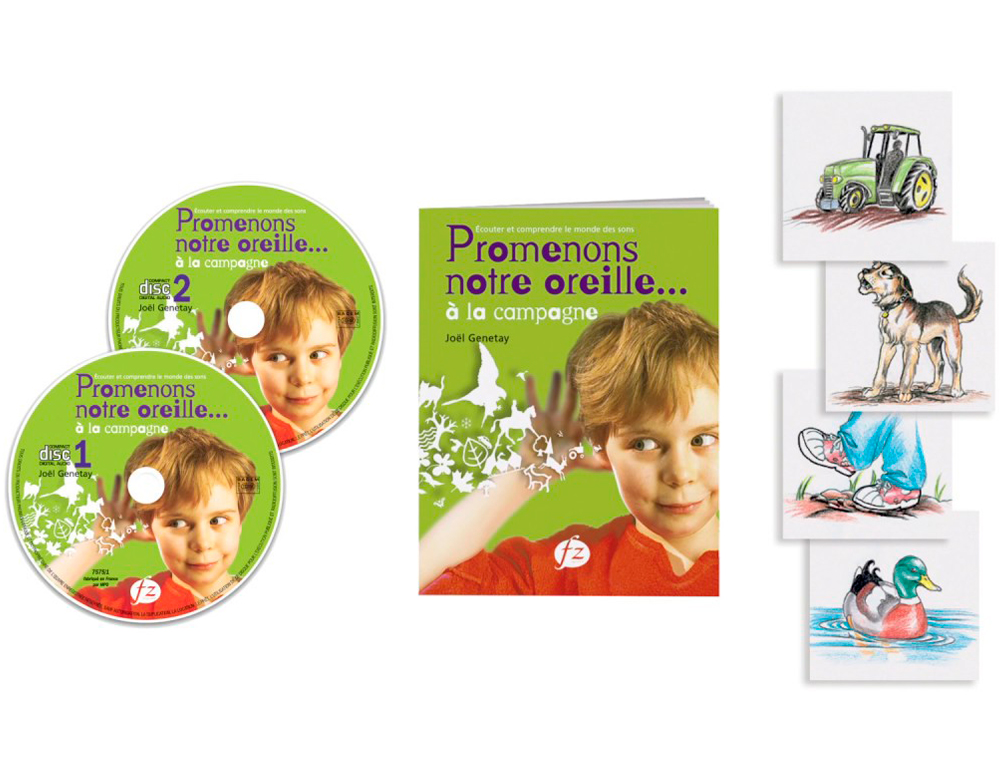 COFFRET MUSICAL DITIONS FUZEAU PROMENONS NOTRE OREILLE THME LA CAMPAGNE 60 CARTES 2 CD AUDIO 1 LIVRET PDAGOGIQUE