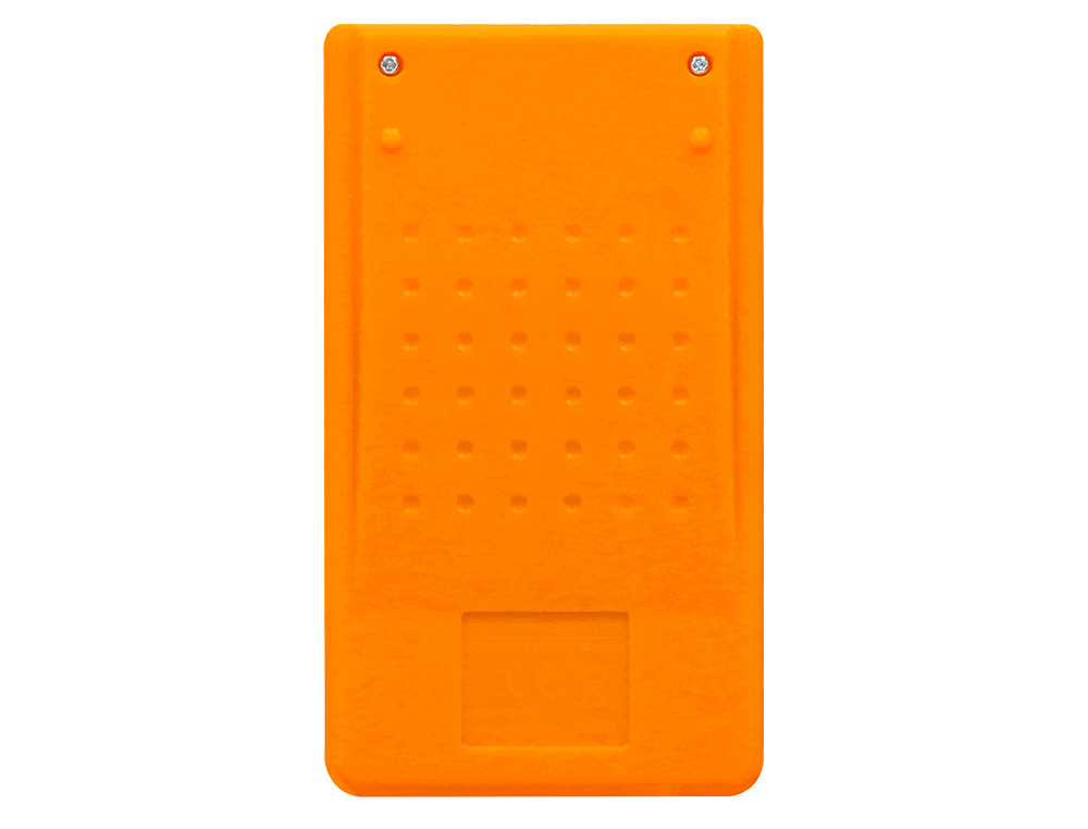 CALCULATRICE DE POCHE LIDERPAPEL XF10 8 CHIFFRES    SOLAIRE ET PILES 115X65X8 MM  COLORIS ORANGE