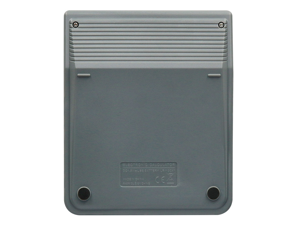 CALCULATRICE DE BUREAU LIDERPAPEL XF18 8 CHIFFRES    SOLAIRE ET PILES 127X105X24   MM COLORIS GRIS