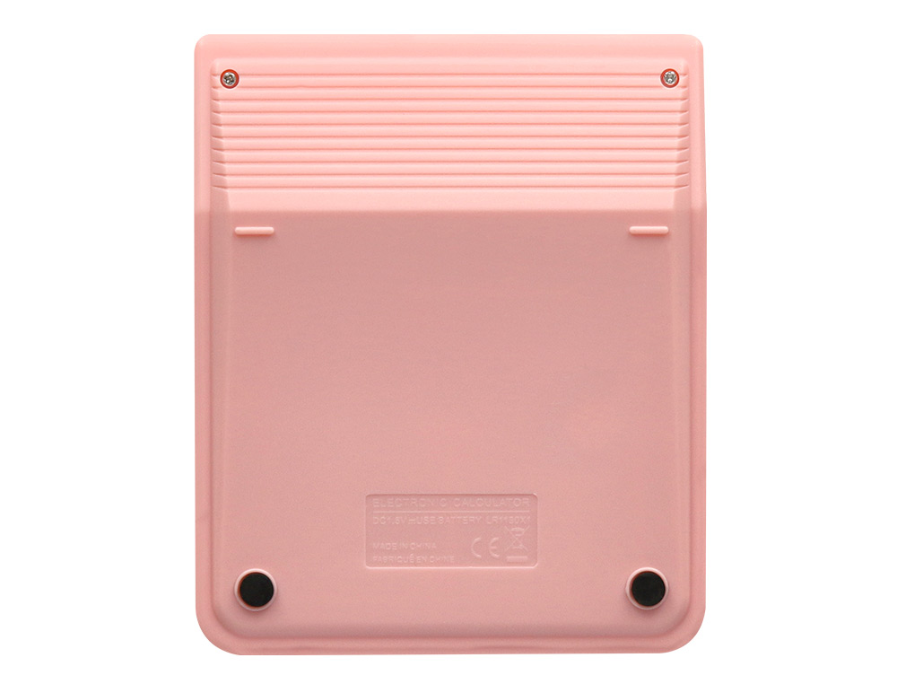 CALCULATRICE DE BUREAU LIDERPAPEL XF20 10 CHIFFRES   SOLAIRE ET PILES 127X105X24   MM COLORIS ROSE