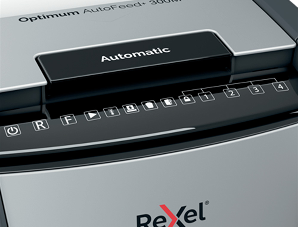 DESTRUCTEUR DE DOCUMENTS REXEL OPTIMUM AUTO+ COUPE     MICRO 300F CORBEILLE DE 60L