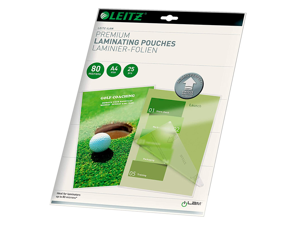 POCHETTE PLASTIFICATION ESSELTE STANDARD A4 80        MICRONS DE 25 UNITES