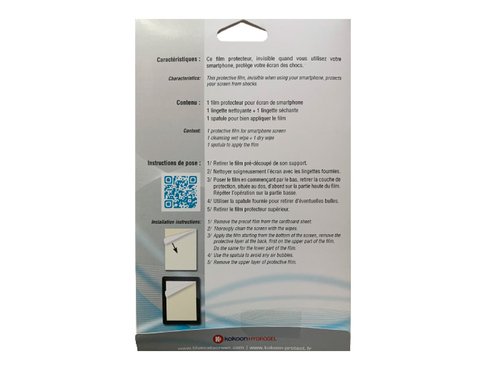 PAQUET DE 10 ETUIS PROTEGE HYDROGEL ANTI CHOC +PACK      D'INSTALL