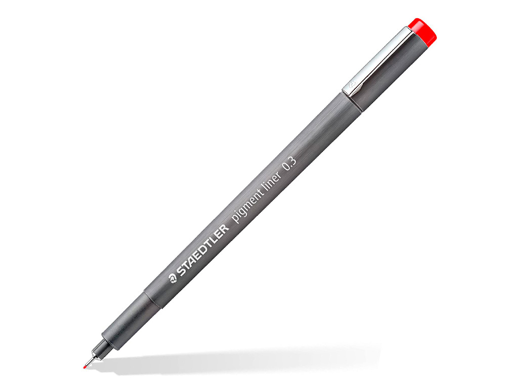 STYLO-FEUTRE STAEDTLER PIGMENT LINER 308 POINTE      CALIBR E BAGUEE METAL  0,5MM  COLORIS ASSORTIES. ETUI DE 12