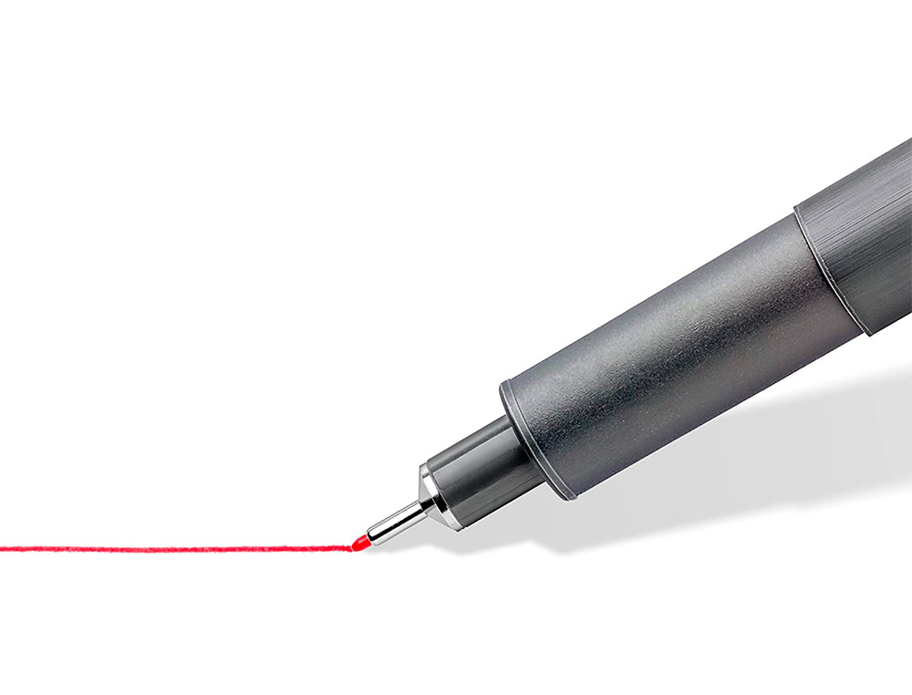STYLO-FEUTRE STAEDTLER PIGMENT LINER 308 POINTE      CALIBR E BAGUEE METAL  0,5MM  COLORIS ASSORTIES. ETUI DE 12