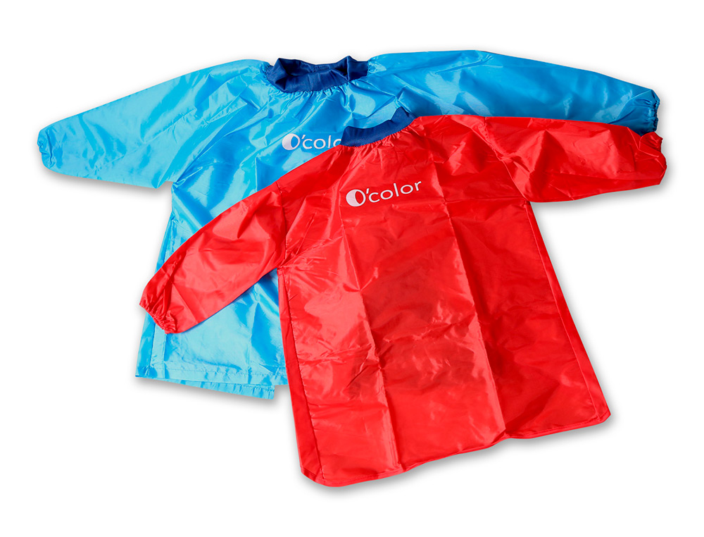 TABLIER DE PROTECTION LAVABLE POUR ENFANT DE 2   4 ANS      COULEUR ROUGE