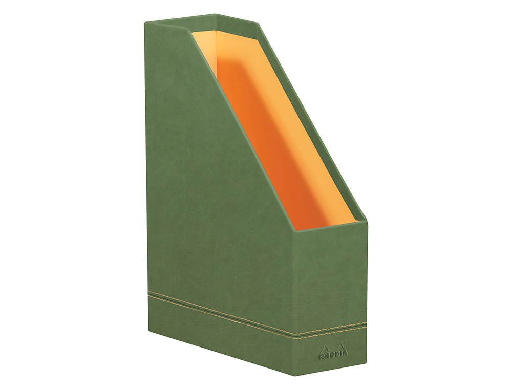 PORTE-REVUES RHODIARAMA SIMIL CUIR SAUGE VELOUT  10X25X31   CM