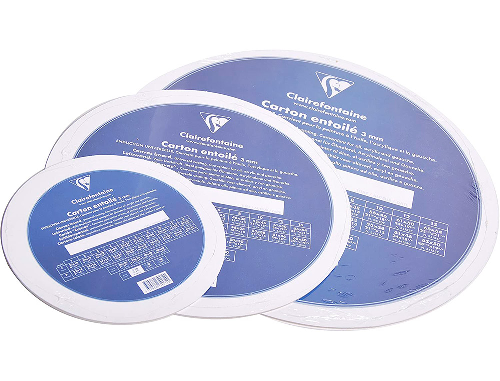 CARTON   PEINDRE ROND CLAIREFONTAINE COTON BLANC    40CM