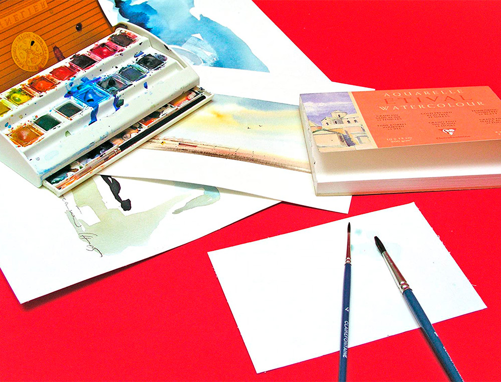 BLOC ETIVAL AQUARELLE CLAIREFONTAINE A4 10F