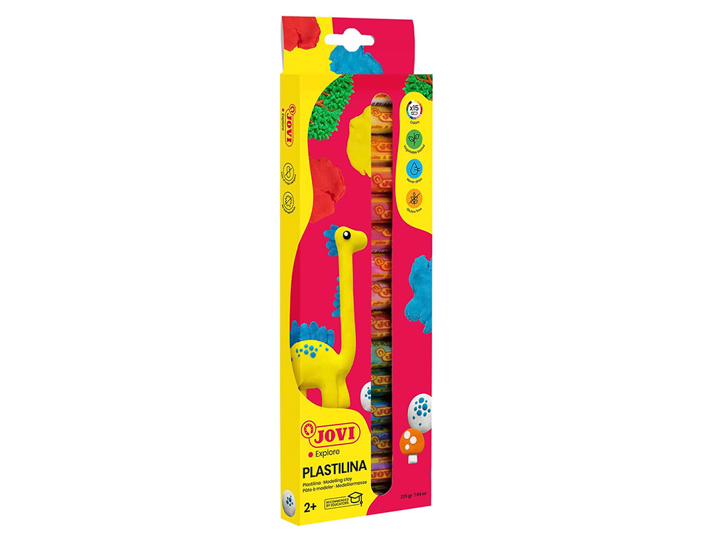 PATE A MODELER JOVI PLASTILINE VEGETALE           ASSORTIMENT 15 PAINS 15GR