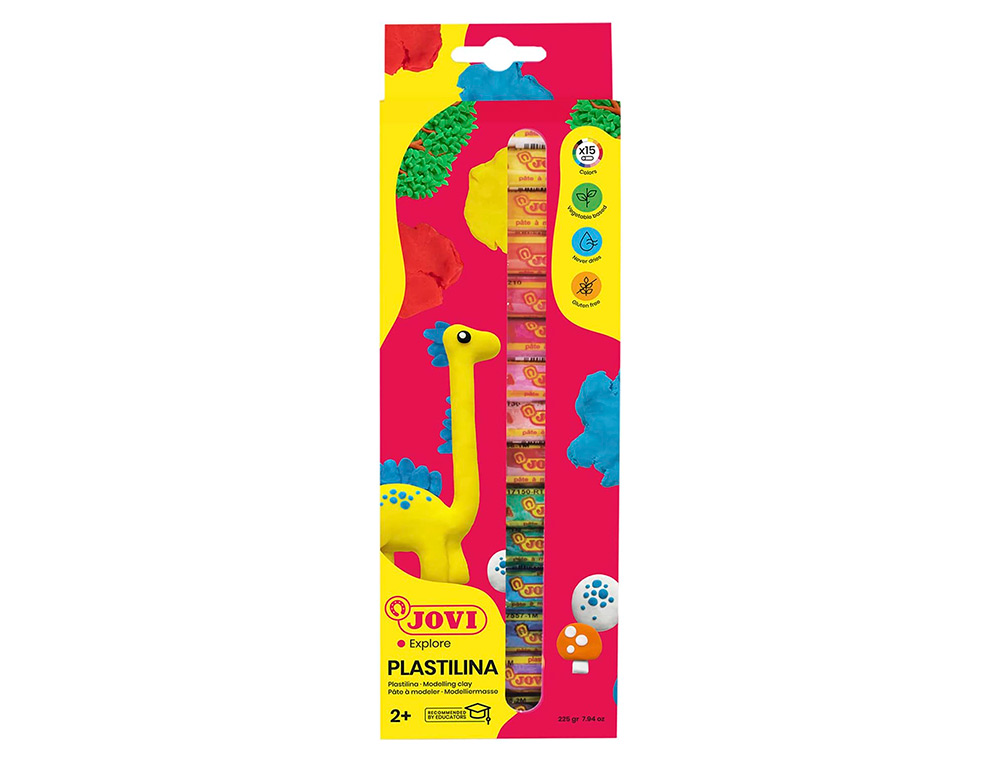 PATE A MODELER JOVI PLASTILINE VEGETALE           ASSORTIMENT 15 PAINS 15GR