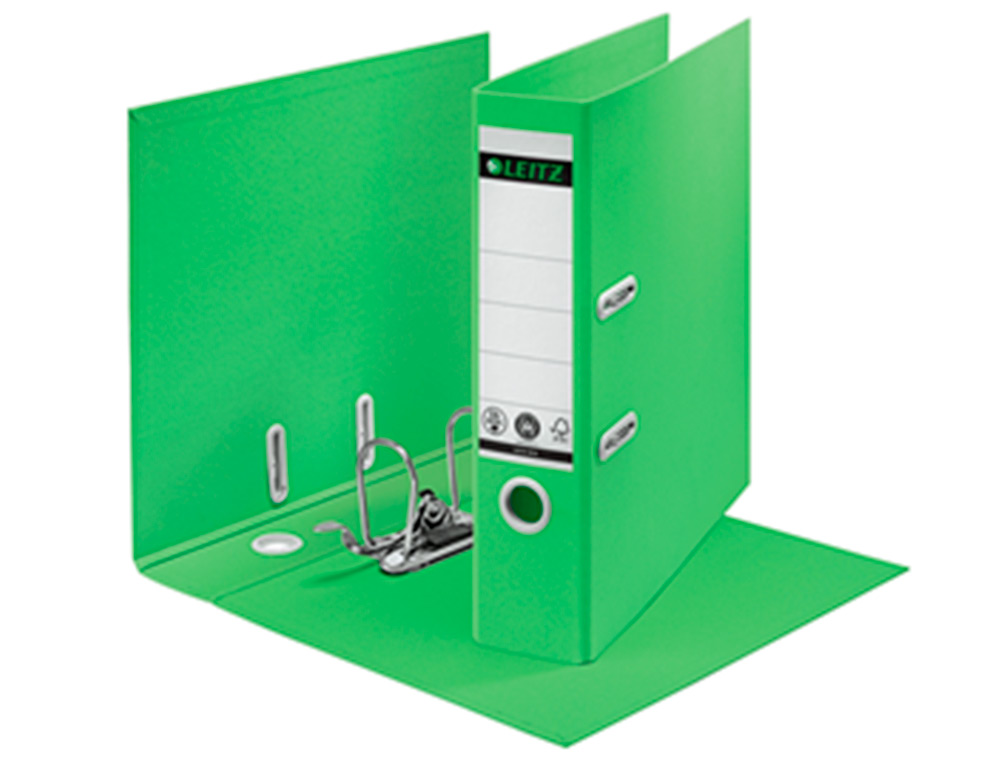 CLASSEUR LEVIER LEITZ ESSELTE RECYCLABLE A4 80X320X285 MM   VERT
