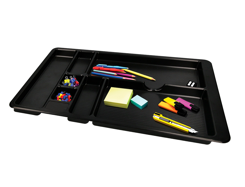 ORGANISATEUR TIROIR Q-CONNECT AMOVIBLE 364X225X21 MM COLORIS NOIR