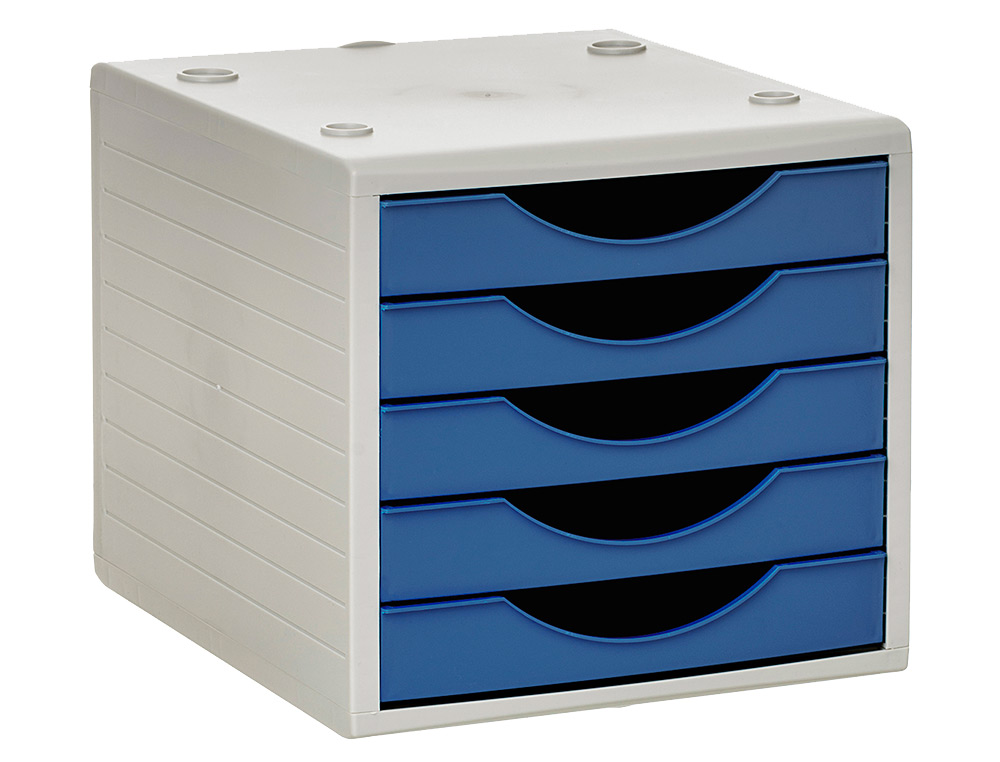 MODULE DE CLASSEMENT ARCHIVO 2000 5 TIROIRS COLORIS BLEU   OPAQUE 270X340X260MM