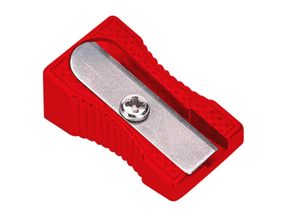 TAILLE-CRAYON LIDERPAPEL METALLIQUE 1 USAGE COLORIS    ROUGE