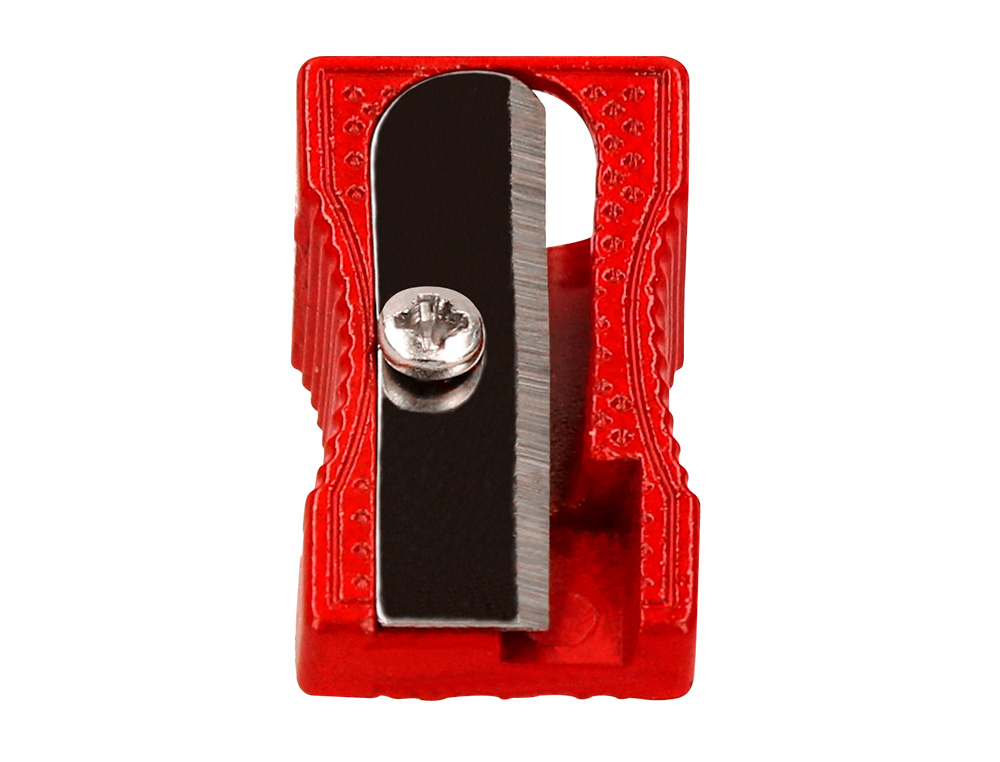TAILLE-CRAYON LIDERPAPEL METALLIQUE 1 USAGE COLORIS    ROUGE