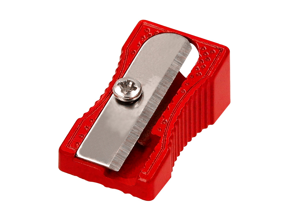 TAILLE-CRAYON LIDERPAPEL METALLIQUE 1 USAGE COLORIS    ROUGE