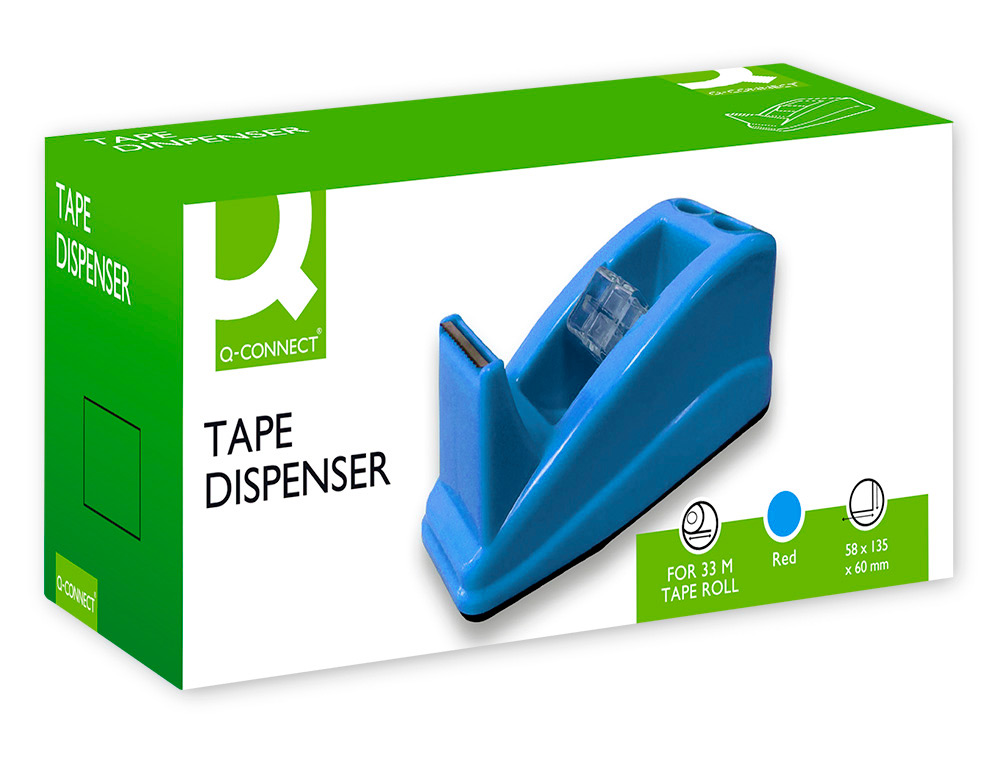 DEVIDOIR DE COMPTOIR DE RUBAN ADHESIF POUR ROULEAU DE 33M 135X58X60 MM COLORIS BLEU