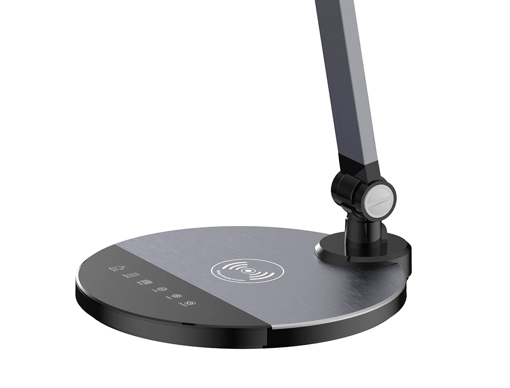 LAMPE DE BUREAU Q-CONNECT PROFESIONNELLE ALUMINUM       CHARGEUR SMARTPHONE 9W 120    LED CCT 3000K-6300K 600LM