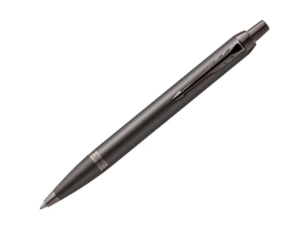 STYLO-BILLE PARKER IM MONOCHROME NOIR POINTE        MOYENNE ENCRE BLEU ETUI       CADEAU
