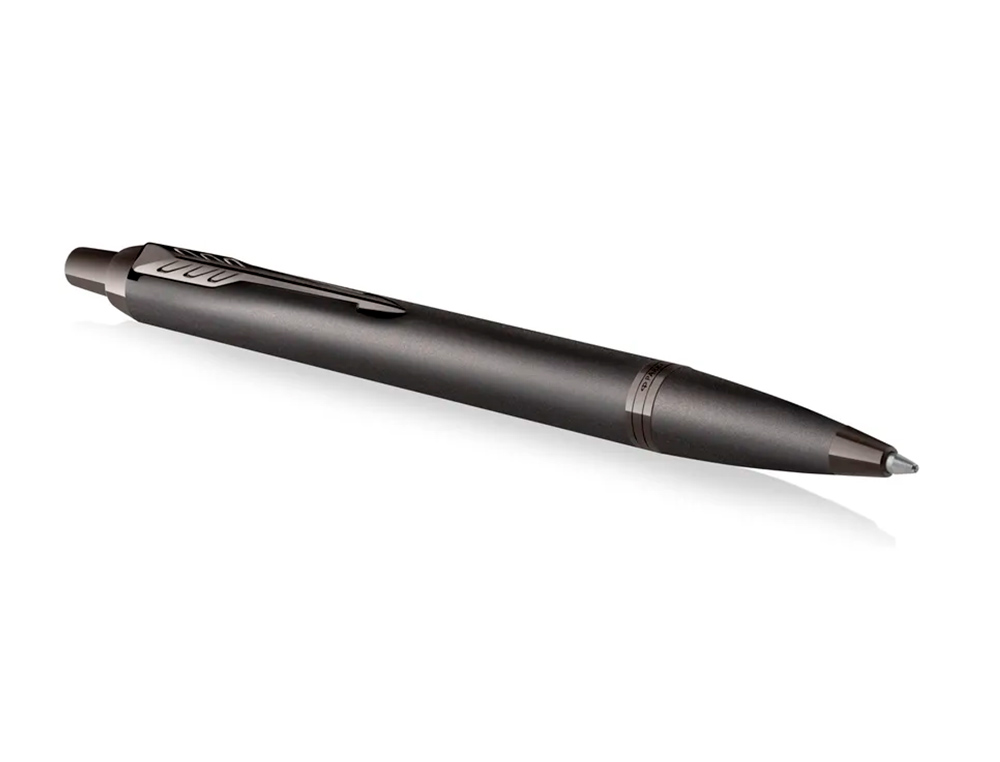 STYLO-BILLE PARKER IM MONOCHROME NOIR POINTE        MOYENNE ENCRE BLEU ETUI       CADEAU