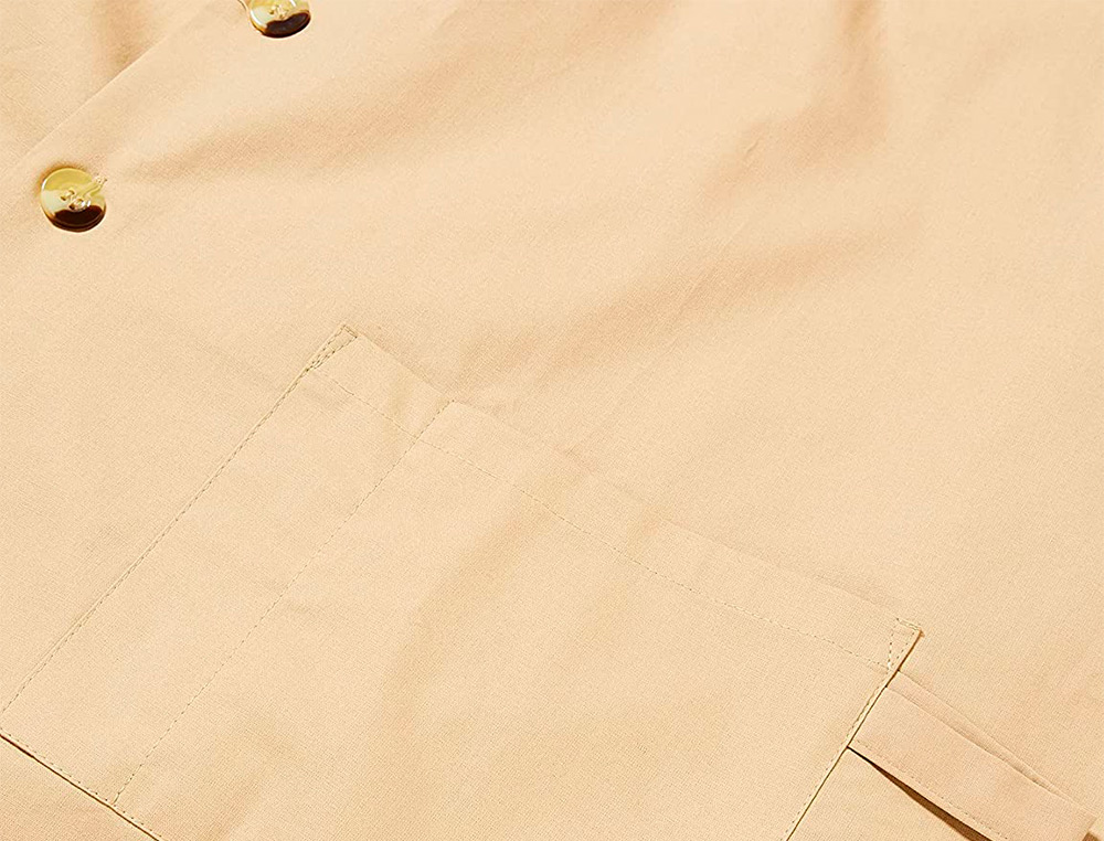 BLOUSE PEINTURE A L'ANCIENNE OZ INTERNATIONAL L-XL COTON COLORIS BEIGE