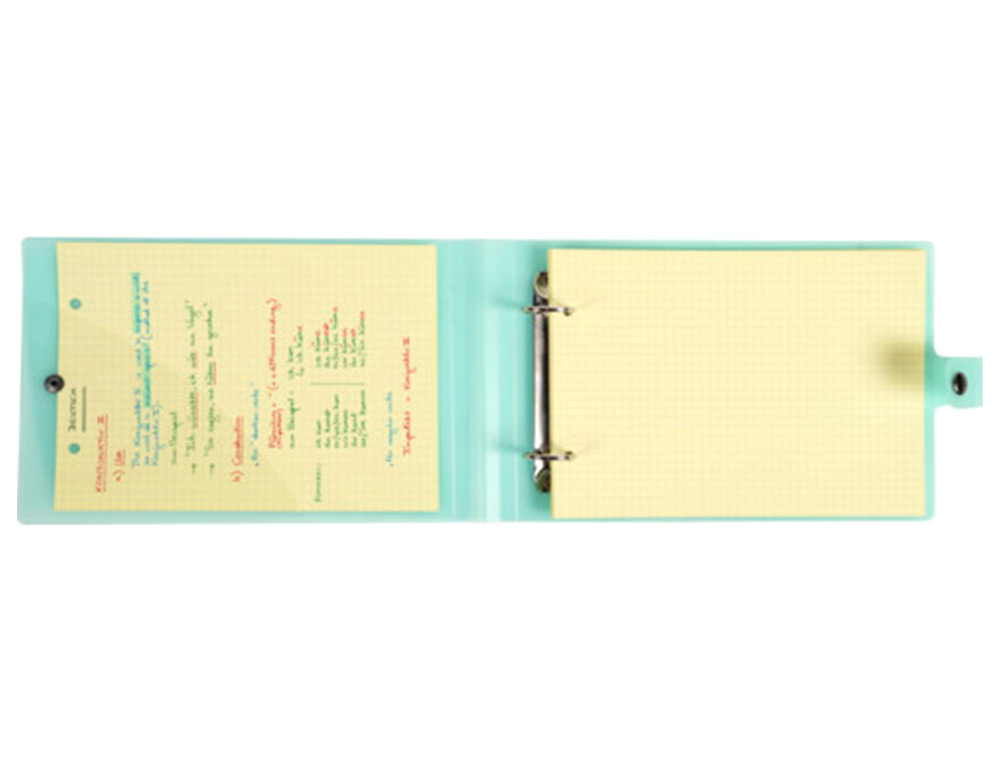 CLASSEUR 2 ANNEAUX BRISTOL POLYPROPYLENE A5 2/30MM       ASSORTIMENT PASTEL