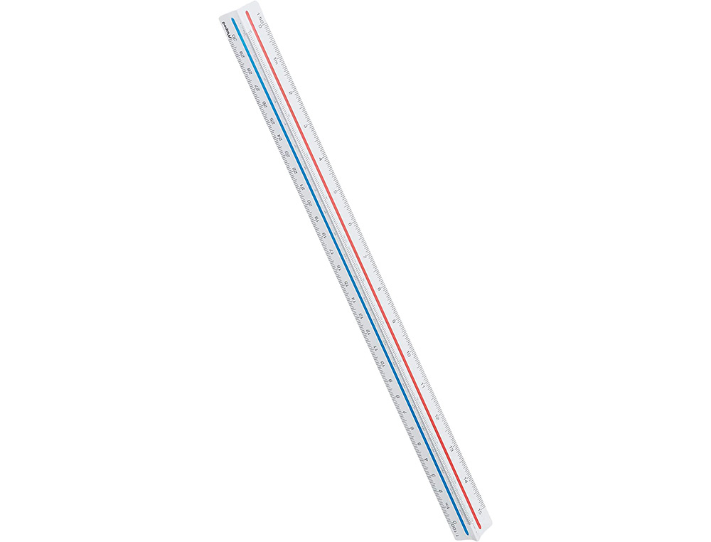 REGLE A ECHELLES MAPED ABS 1COULEUR SUR CHAQUE FACE ETUI DE PROTECTION 1/20 - 1/25 -   1/50 - 1/75 - 1/100 - 1/125