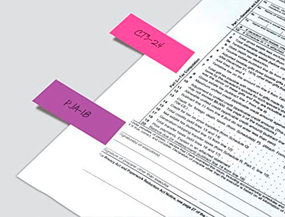 MARQUE-PAGES EN PAPIER POST-IT  10 BLOCS X 50        FEUILLES 15X50MM COLORIS      ASSORTIS