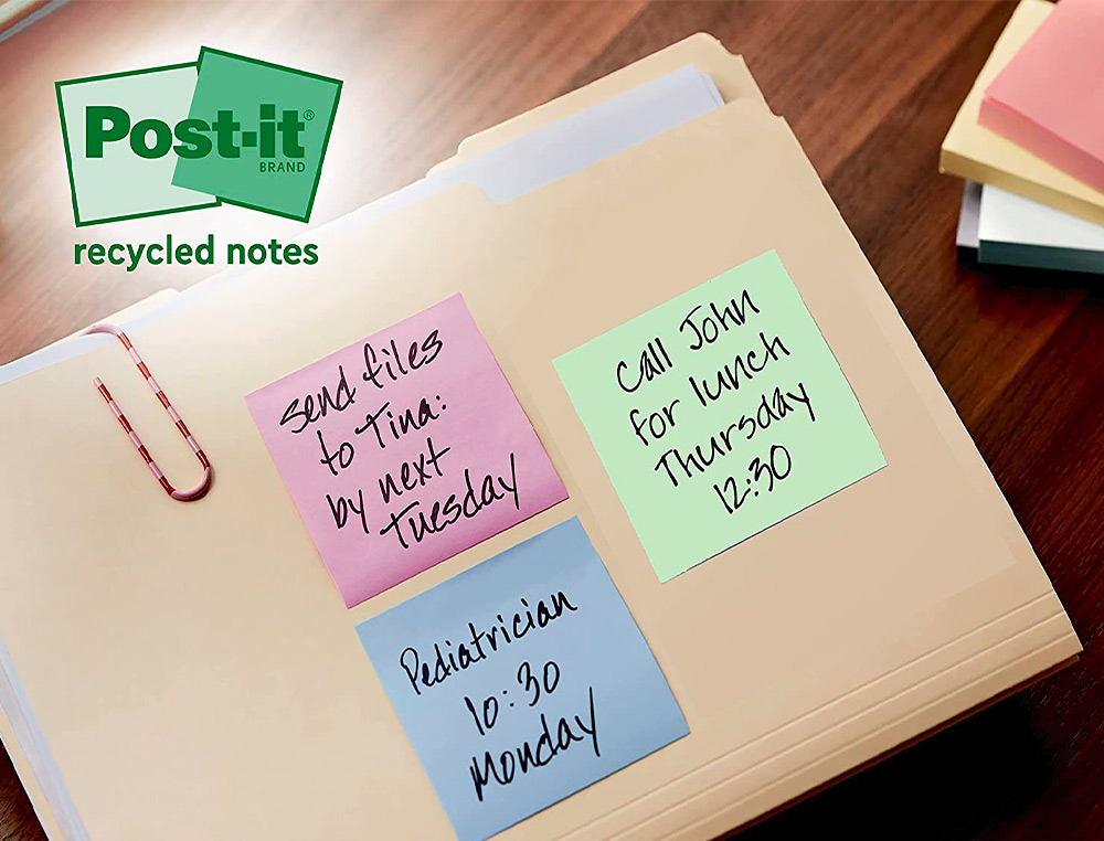 BLOC-NOTES POST-IT 24 BLOCS X 100 FEUILLES 38X51MM COLORIS  ASSORTIES