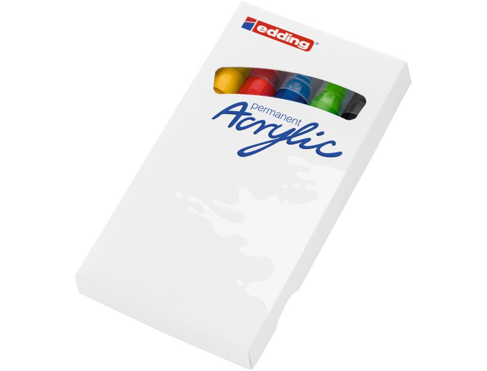 MARQUEUR EDDING 5100 BOITE DE 5 COULEURS ASSORTIS