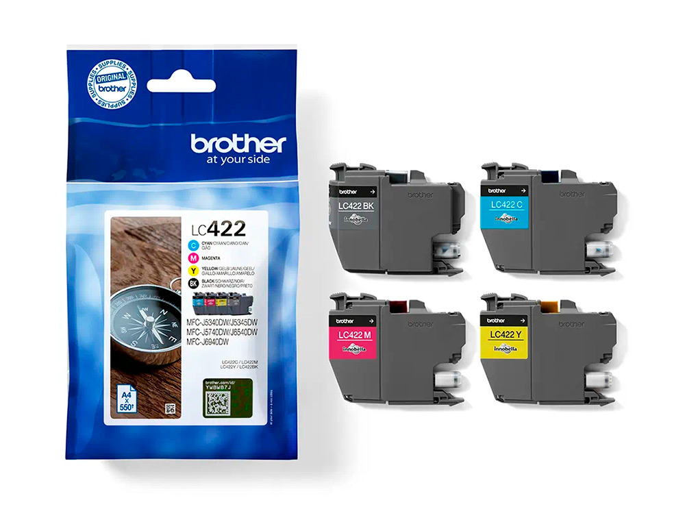 CARTOUCHE BROTHER JET D'ENCRE MFC-J5340DW, MFC-J5345DW,     MFC-J5740DW, MFC-J6540DW,     MFC-J6940DW 4 ENCRES