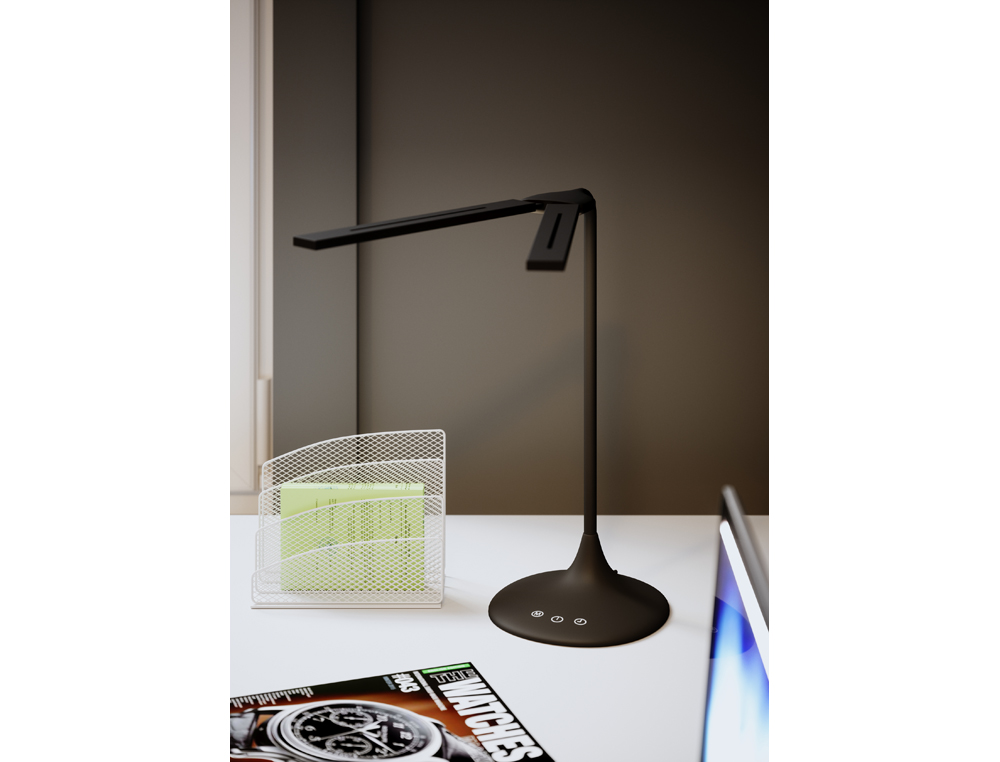 LAMPE LED ALBA 2 TETES ORIENTABLES SANS FIL          TRANSPORTABLE LONGUEUR 27CM   BASE DIAM. 17CM BRAS 36CM