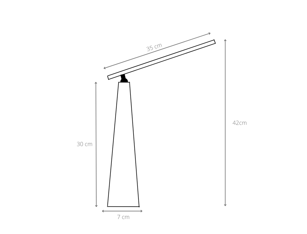 LAMPE LED ALBA SANS FIL TRANSPORTABLE HAUTEUR 42CM TETE 35X4CM BASE DIAM. 30CM COLORIS BLANC