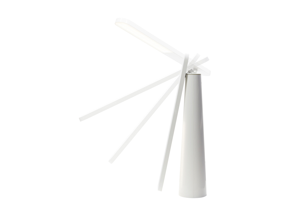 LAMPE LED ALBA SANS FIL TRANSPORTABLE HAUTEUR 42CM TETE 35X4CM BASE DIAM. 30CM COLORIS BLANC