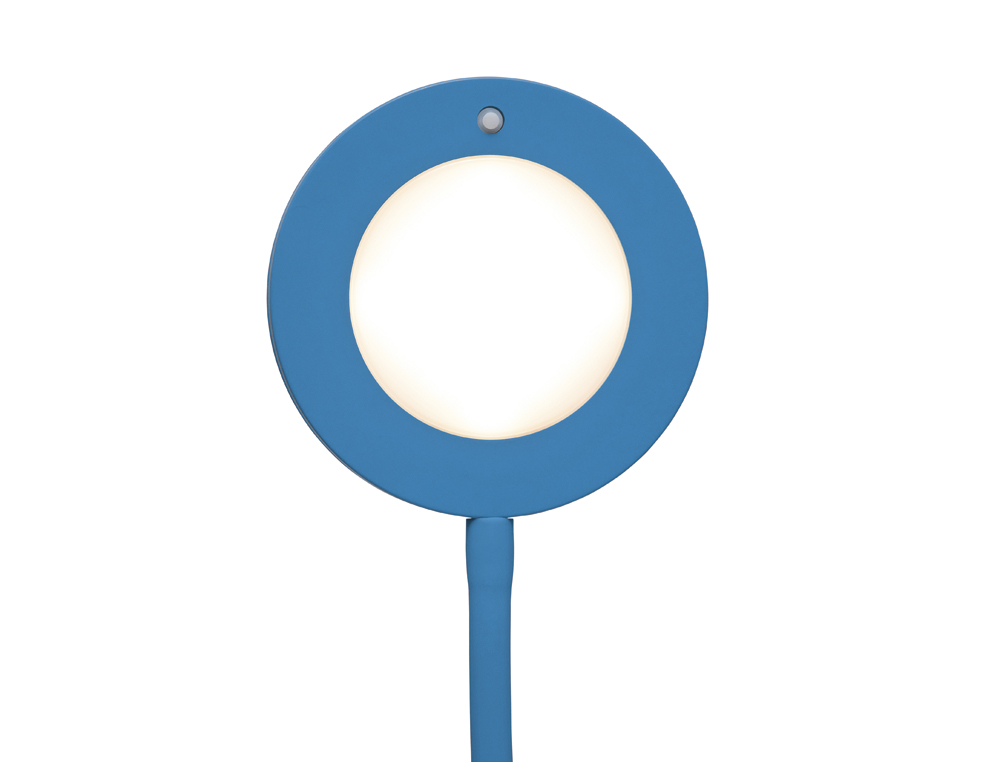 LUMINAIRE BUREAU MAULJOY LED HAUTEUR 33,5CM BRAS 35,8CM TETE DIAMETRE 11,8CM COLORIS BLEU