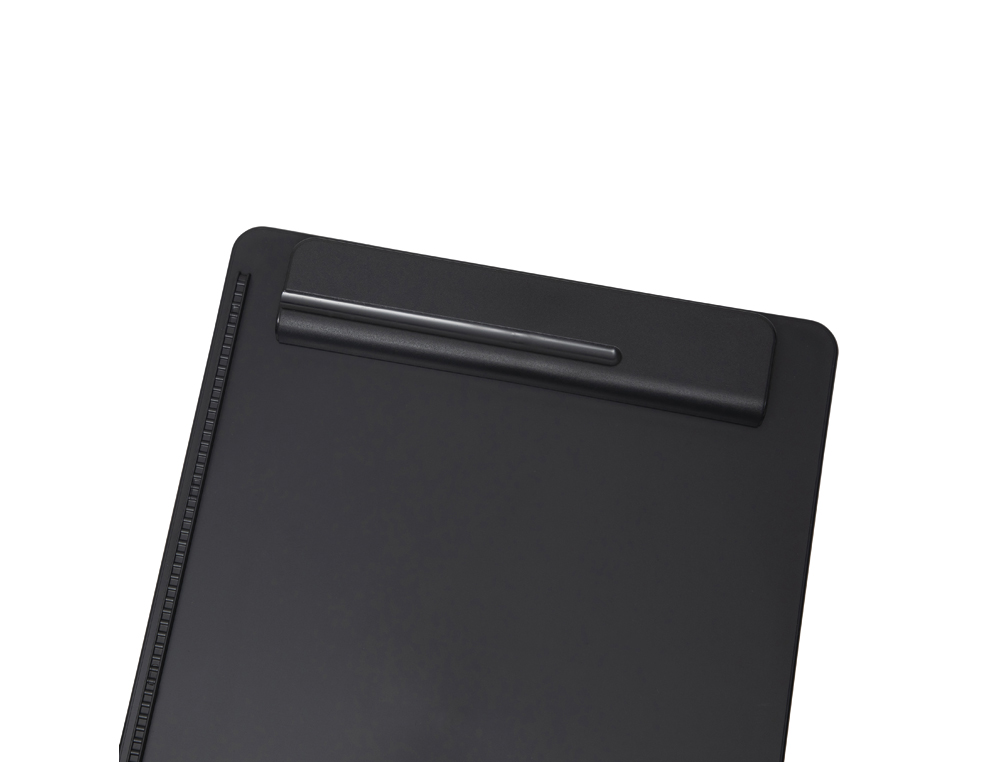PORTE-BLOC MAUL GO A4 PLASTIQUE RECYCLE PORTE-STYLO INTEGRE DANS PINCE COLORIS    NOIR