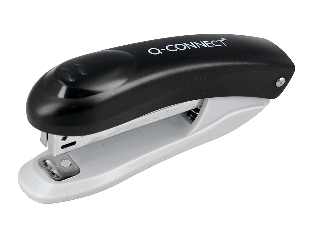 AGRAFEUSE BUREAU Q-CONNECT KF14212 PLASTIQUE CAPACITE 10 FEUILLES AGRAFES N10 COLORIS NOIR