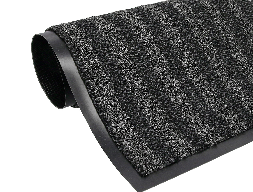 TAPIS SOL Q-CONNECT PREMIUM POUR INTERIEUR ANTIDERAPANT FIBRE POLYPROPYLENE ET FEUTRE 60X40CM COLORIS GRIS