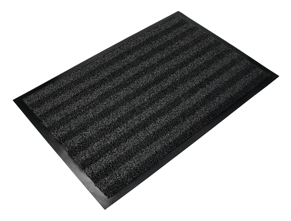 TAPIS SOL Q-CONNECT PREMIUM POUR INTERIEUR ANTIDERAPANT FIBRE POLYPROPYLENE ET FEUTRE 60X40CM COLORIS GRIS