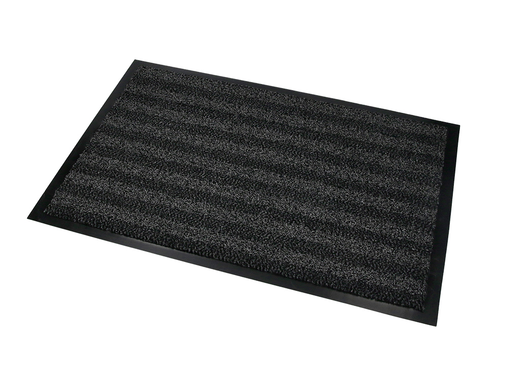 TAPIS SOL Q-CONNECT PREMIUM POUR INTERIEUR ANTIDERAPANT FIBRE POLYPROPYLENE ET FEUTRE 60X40CM COLORIS GRIS