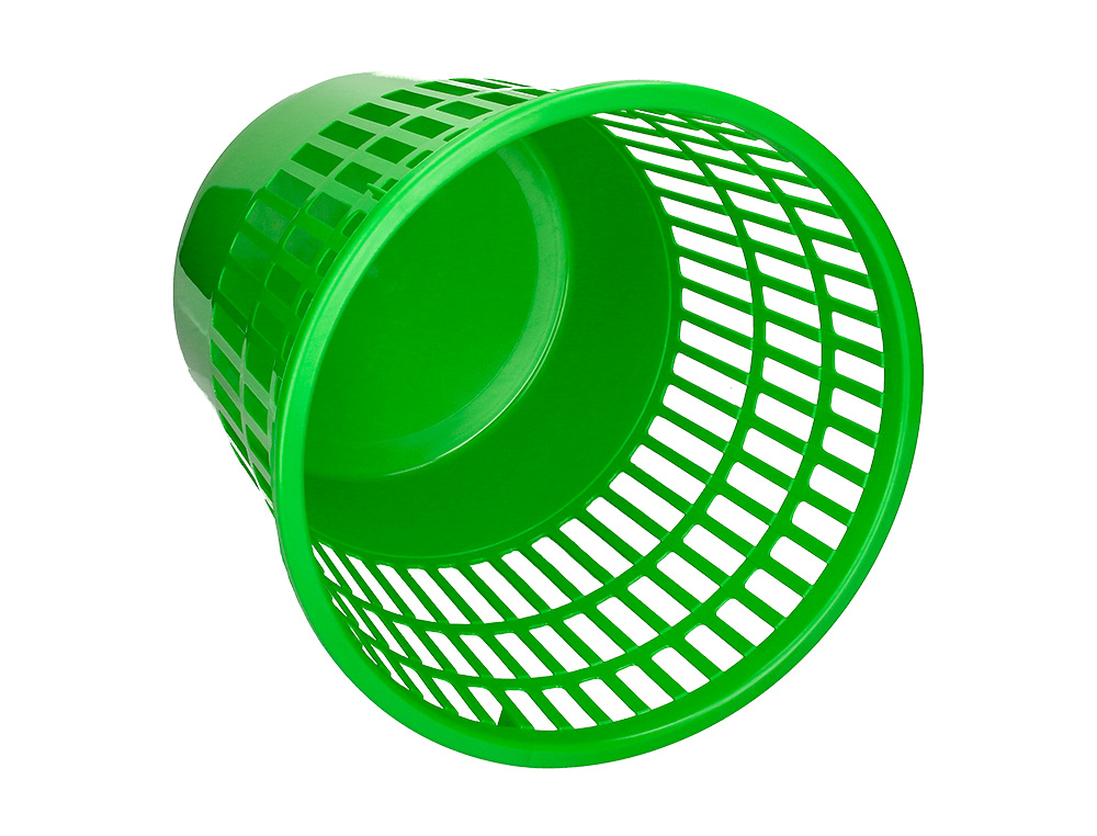 CORBEILLE PAPIER Q-CONNECT AJOUREE PLASTIQUE 15L         285X290MM COLORIS VERT