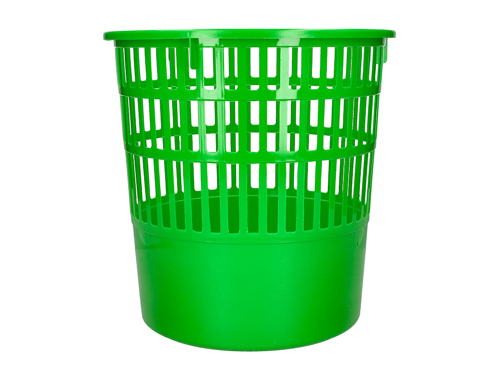 CORBEILLE PAPIER Q-CONNECT AJOUREE PLASTIQUE 15L         285X290MM COLORIS VERT