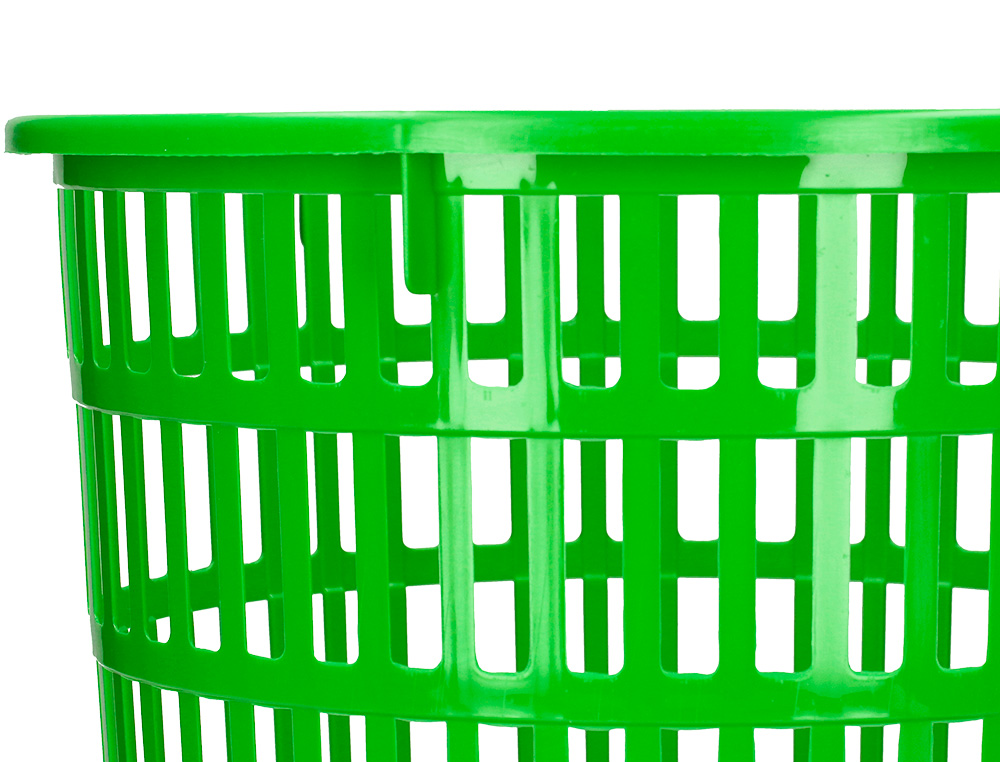 CORBEILLE PAPIER Q-CONNECT AJOUREE PLASTIQUE 15L         285X290MM COLORIS VERT