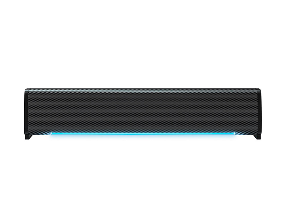 BARRE DE SON Q-CONNECT POUR ORDINATEUR AVEC LUMIERE LED COLORIS NOIR